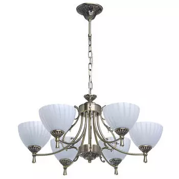 люстра подвесная MW-LIGHT Ариадна 6х60Вт E14 металл бронза