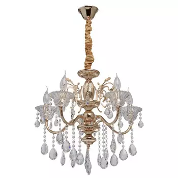 люстра подвесная MW-LIGHT Селена 5х40Вт E14 металл золотой