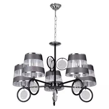 люстра подвесная MW-LIGHT Виталина 5х40Вт E14 металл черный хром
