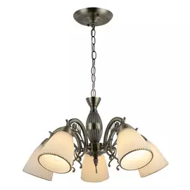 люстра подвесная RITTER Firenze 5х60Вт E14 стекло латунь