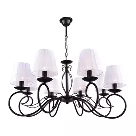 люстра подвесная РОССВЕТ Танго 8х60Вт Е14 металл белый