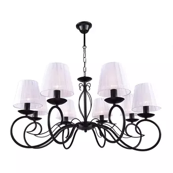 люстра подвесная РОССВЕТ Танго 8х60Вт Е14 металл белый