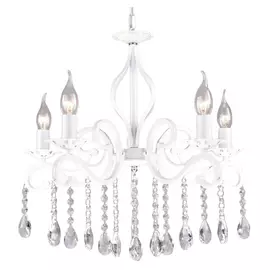 люстра подвесная РОССВЕТ Варс 5х40Вт Е14 металл белый