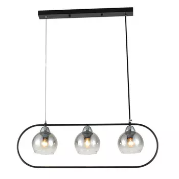 люстра подвесная SCHAFFNER Ladino Е27 40Вт стекло металл чёрный