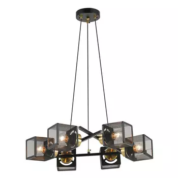 люстра подвесная SCHAFFNER Palacio E27 40Вт металл чёрный