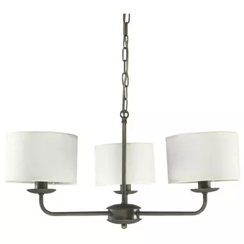 люстра подвесная СВЕТПРОМ Лен 3х40Вт Е14 текстиль молочный