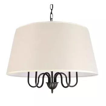 люстра подвесная СВЕТПРОМ Лен 5x60Вт E14 текстиль,металл