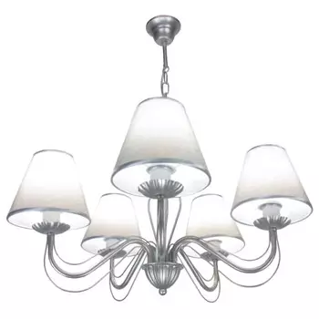 люстра подвесная СВЕТПРОМ Сив 5х40Вт Е14 ткань серебристый