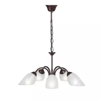 люстра подвесная VITALUCE loko 5х40Вт E14 металл коричневый