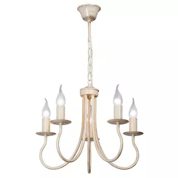 люстра подвесная VITALUCE Lom 5х40Вт E14 металл бежевый