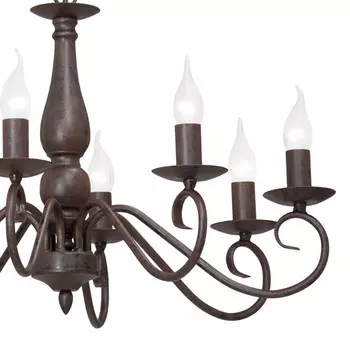 люстра подвесная VITALUCE Monica E14 8х40Вт металл коричневый