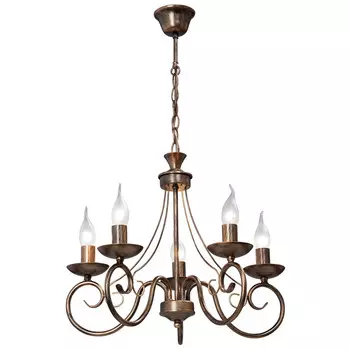 люстра подвесная VITALUCE Play E14 5х40Вт металл бронзовый