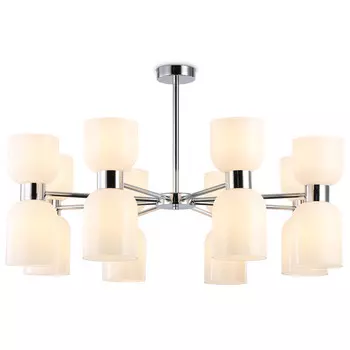 люстра потолочная AMBRELLA High Light E14 16х40Вт хром/белый матовый