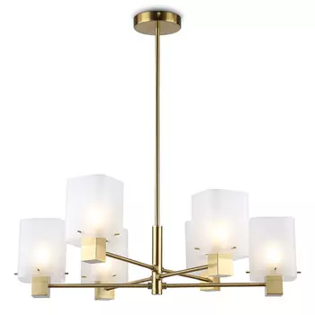 люстра потолочная AMBRELLA High Light E14 6х40Вт латунь/дымчатый