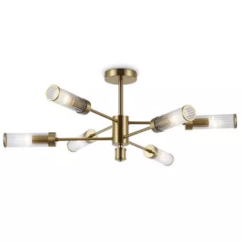 люстра потолочная AMBRELLA High Light E14 6х40Вт латунь/прозрачный