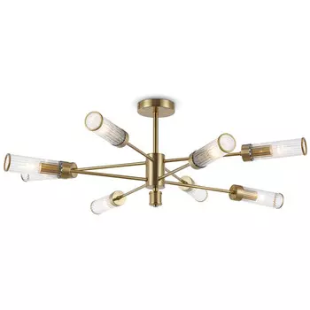 люстра потолочная AMBRELLA High Light E14 8х40Вт латунь/прозрачный