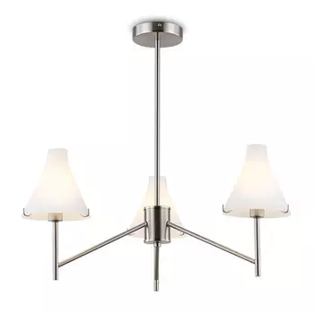 люстра потолочная AMBRELLA High Light E14х3 40Вт никель/белый матовый