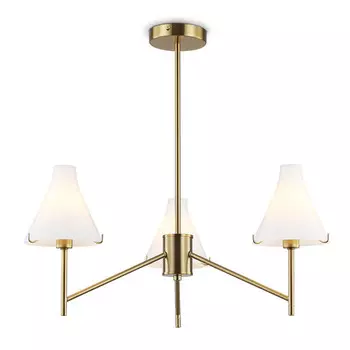 люстра потолочная AMBRELLA High Light E14х3 40Вт латунь/белый матовый