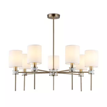 люстра потолочная AMBRELLA High Light E14х7 40Вт темная латунь/белый