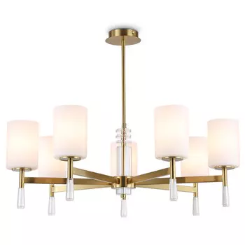 люстра потолочная AMBRELLA High Light E27 7х60Вт латунь/белый матовый