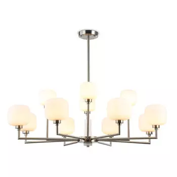 люстра потолочная AMBRELLA High Light G9х12 40Вт сатин никель/белый матовый