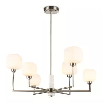 люстра потолочная AMBRELLA High Light G9х6 40Вт сатин никель/белый матовый