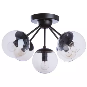 люстра потолочная ART LAMP Bolla 5х60Вт E14 металл крашеный черный