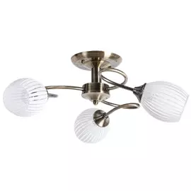 люстра потолочная ARTE LAMP Arya 3x40Вт Е27 металл стекло бронза