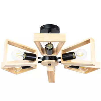 люстра потолочная ARTE LAMP Brussels E27 6х60Вт металл дерево