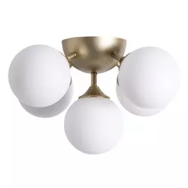 люстра потолочная ARTE LAMP Fobos 5x60Вт E14 металл крашеный золото