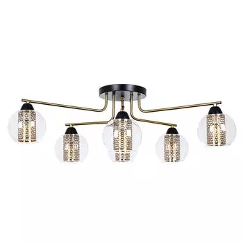 люстра потолочная ARTE LAMP Manchester E14 6х40Вт металл черный