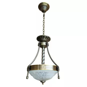 люстра потолочная БАЛТИЙСКИЙ СТИЛЬ Бронза 2x60Вт Е27 металл бронза