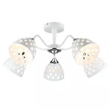 люстра потолочная БАЛТИЙСКИЙ СТИЛЬ Сития 5xЕ27 60Вт металл белый/белый