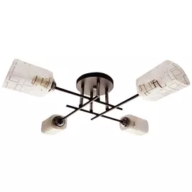 люстра потолочная CAIMAN Akcel 4х60Вт Е27 венге хром