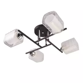 люстра потолочная CAIMAN Akcel 4х60Вт Е27 венге хром