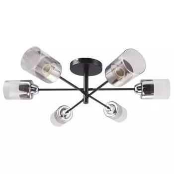 люстра потолочная CAIMAN Anny 6х60Вт Е27 хром черный