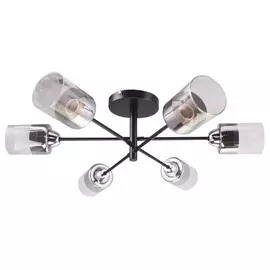 люстра потолочная CAIMAN Anny 6х60Вт Е27 хром черный