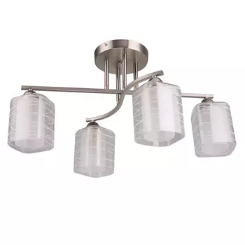 люстра потолочная CAIMAN Elefant 4х60Вт Е27 матовый хром