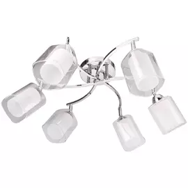 люстра потолочная CAIMAN Elefant 6х60Вт Е27 стекло хром