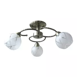 люстра потолочная CAIMAN Hetty 3x60Вт E14 стекло,металл
