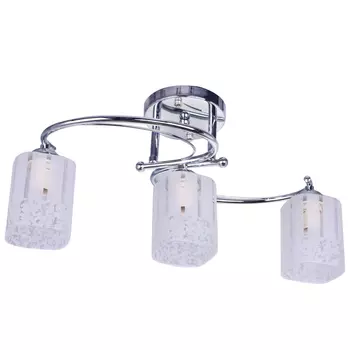 люстра потолочная CAIMAN Kaisa 3х60Вт Е14 металл хром