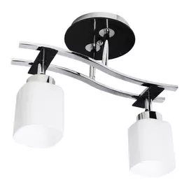 люстра потолочная CAIMAN Quaranta 2x60Вт E14 стекло,металл