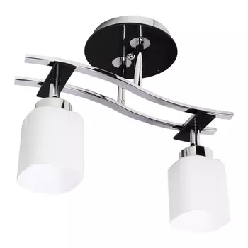 люстра потолочная CAIMAN Quaranta 2x60Вт E14 стекло,металл