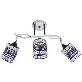 люстра потолочная CAIMAN Rio 3х60Вт Е27 черный хром