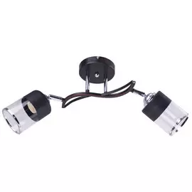 люстра потолочная CAIMAN Satoi 2х60Вт Е27 венге хром