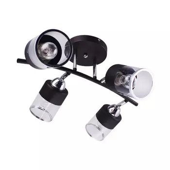 люстра потолочная CAIMAN Satoi 4х60Вт Е27 венге хром