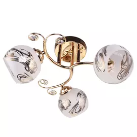 люстра потолочная CAIMAN Signe, 3x180Вт, E27, стекло,металл