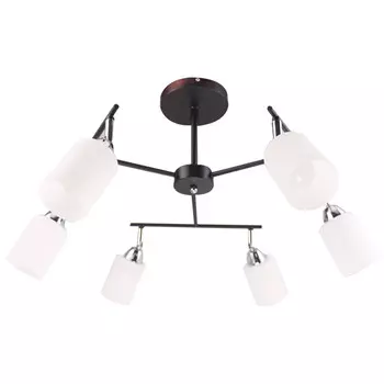 люстра потолочная CAIMAN Sota 6х60Вт Е27 венге хром