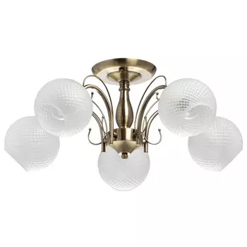 люстра потолочная De CITY Альфа 5х60Вт E27 металл бронза