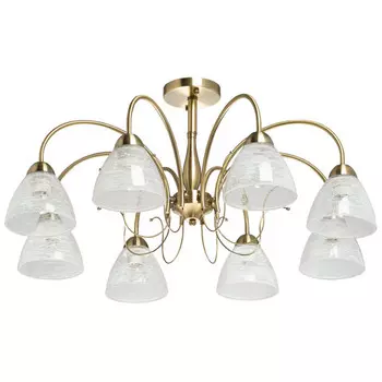 люстра потолочная DE CITY Блеск 8х40Вт E27 металл бронза